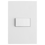 Conjunto Interruptor Simples Horizontal 4x2 - RECTA BRANCO SATIN FOSCO